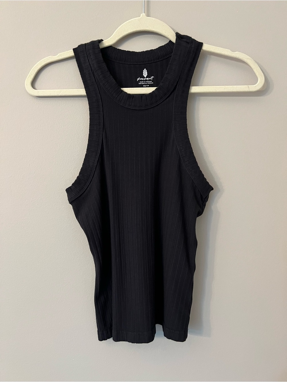 FP Movement by Free People Black Ribbed Muscle Tank